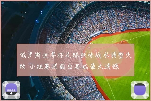 俄罗斯世界杯足球教练战术调整失败 小组赛提前出局成最大遗憾